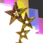 Image of a trophy with three stars on top.